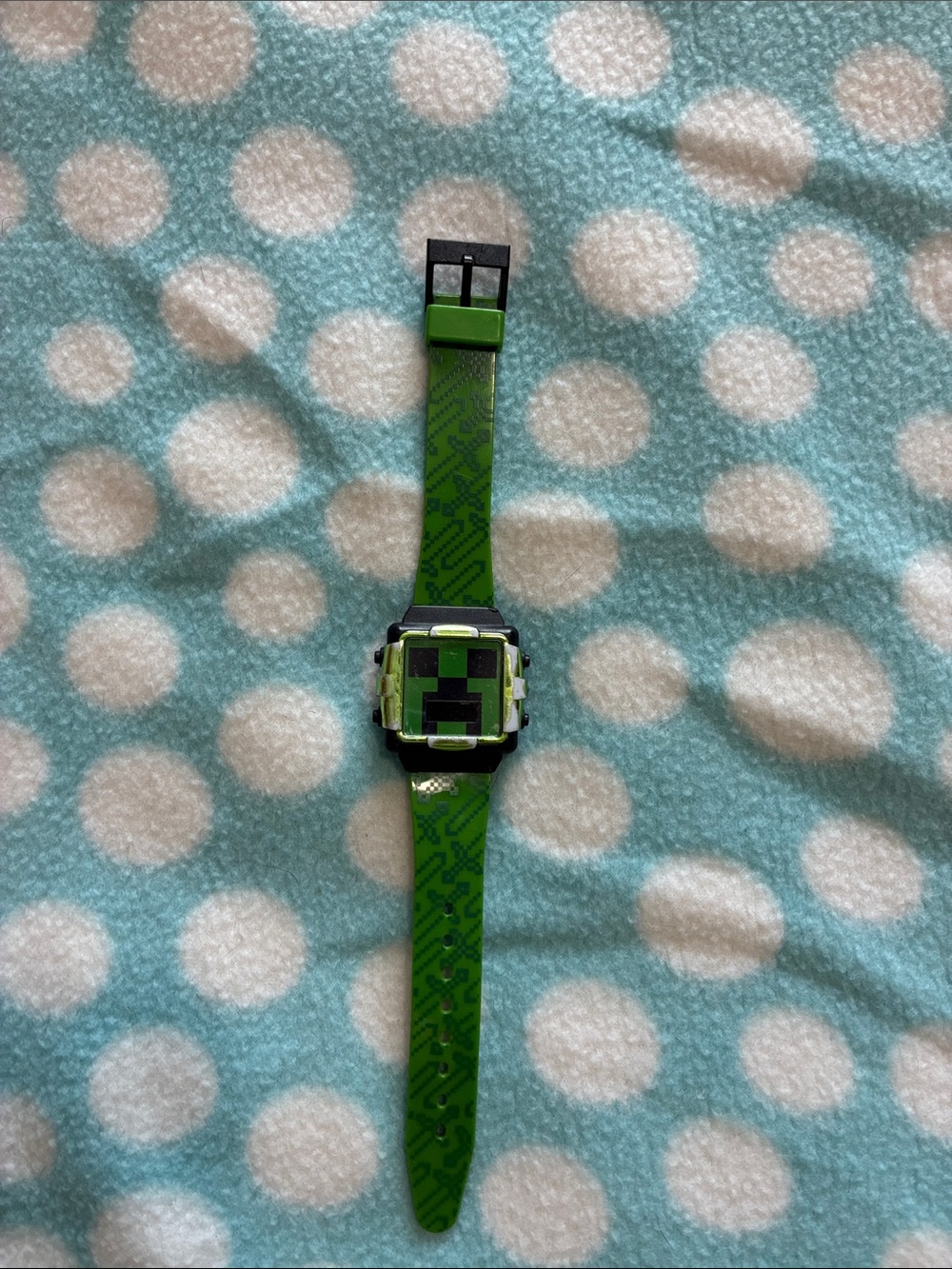 Green Pixel-Style Kids Digital Watch